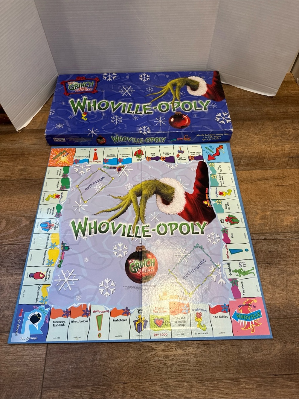 Vintage Whoville-Opoly The Grinch Who Stole Christmas Board Game Complete